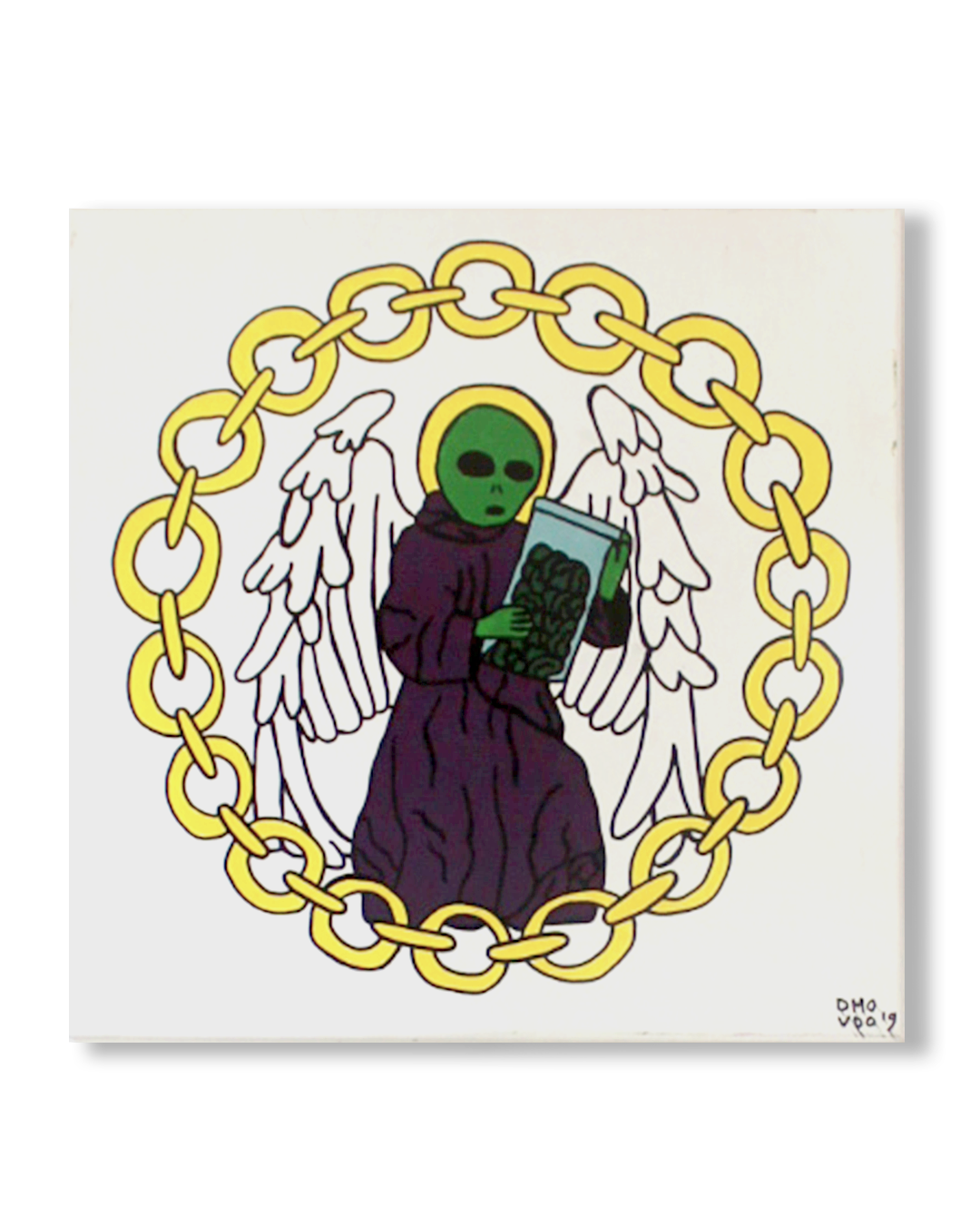 DMOVDO – ANGEL ALIEN (50 × 50 cm / 19.7 × 19.7 in)