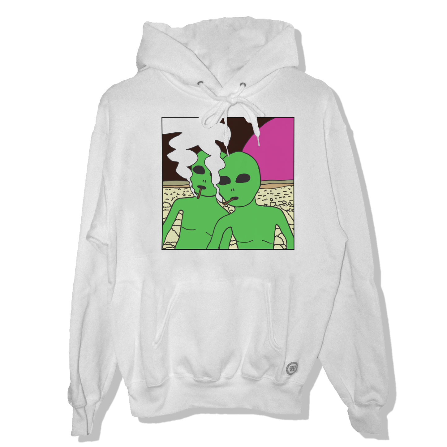 DMOVDO ALIEN#1 HOODIE WHITE