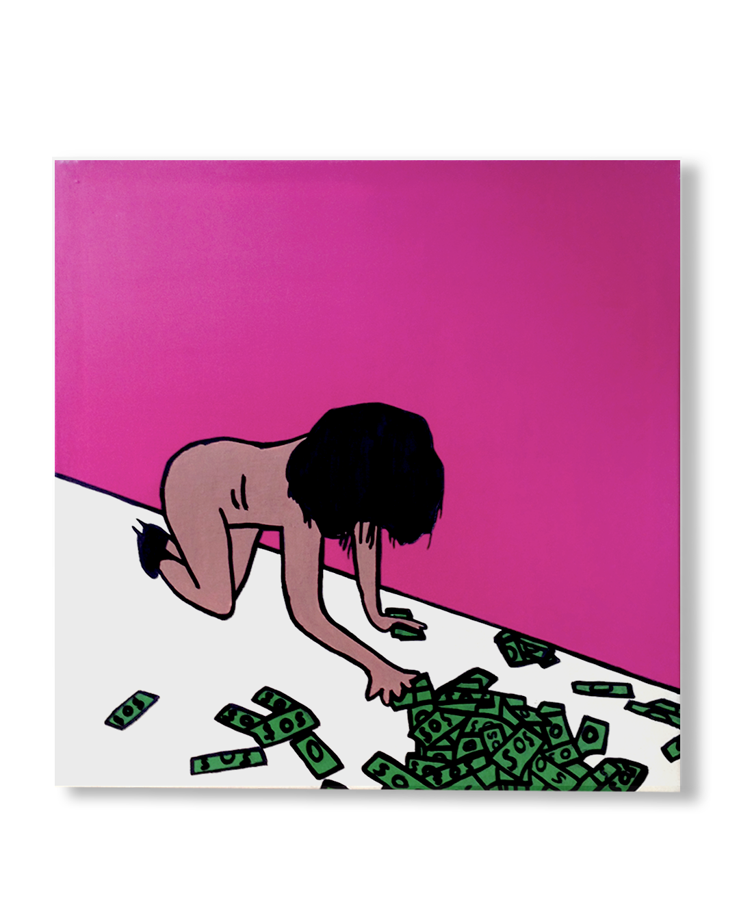 DMOVDO – COLLECTING MONEY (50 × 50 cm / 19.7 × 19.7 in)