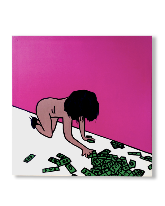 DMOVDO – COLLECTING MONEY (50 × 50 cm / 19.7 × 19.7 in)