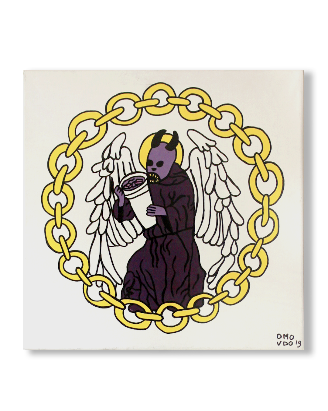 DMOVDO – ANGEL DEMON (50 × 50 cm / 19.7 × 19.7 in)
