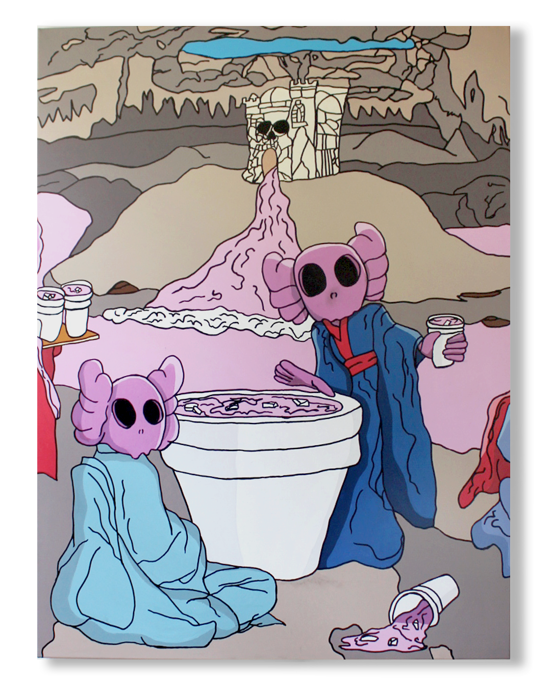 DMOVDO – DEMON CAVE TRIPTYCH 2/3 (90 × 120 cm / 35.4 × 47.2 in)