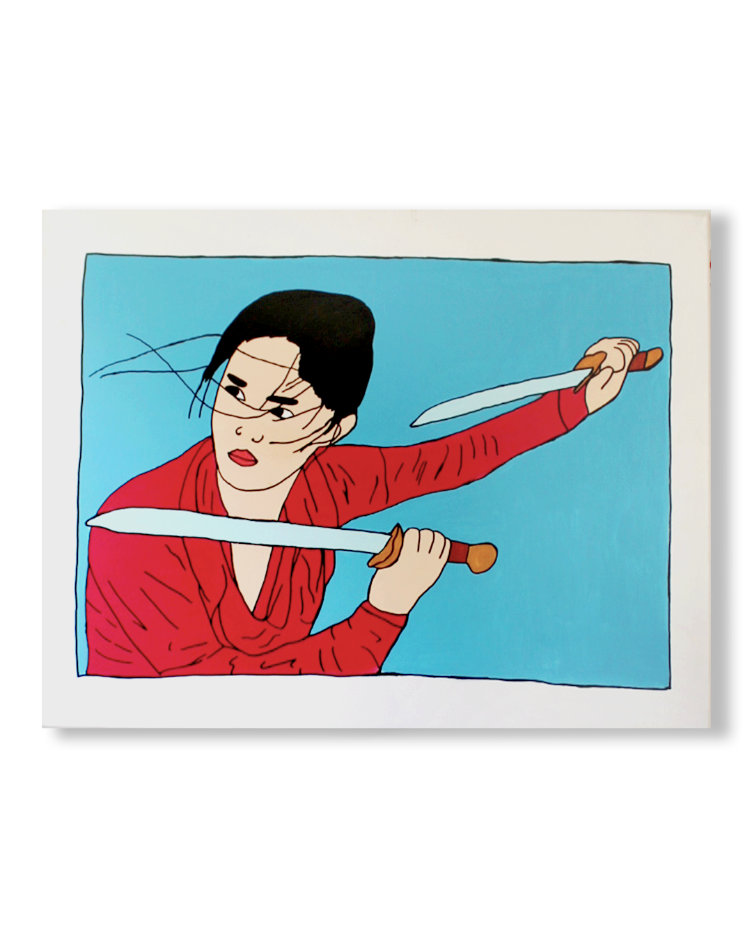 DMOVDO – SAMURAI GIRL (90 × 70 cm / 35.4 x 27.6 in)