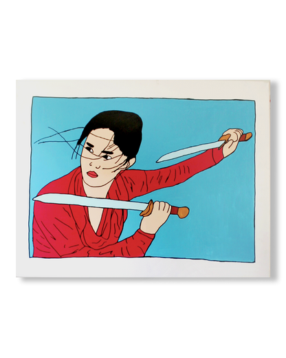 DMOVDO – SAMURAI GIRL (90 × 70 cm / 35.4 x 27.6 in)