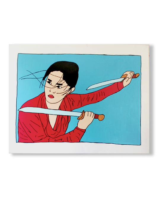 DMOVDO – SAMURAI GIRL (90 × 70 cm / 35.4 x 27.6 in)