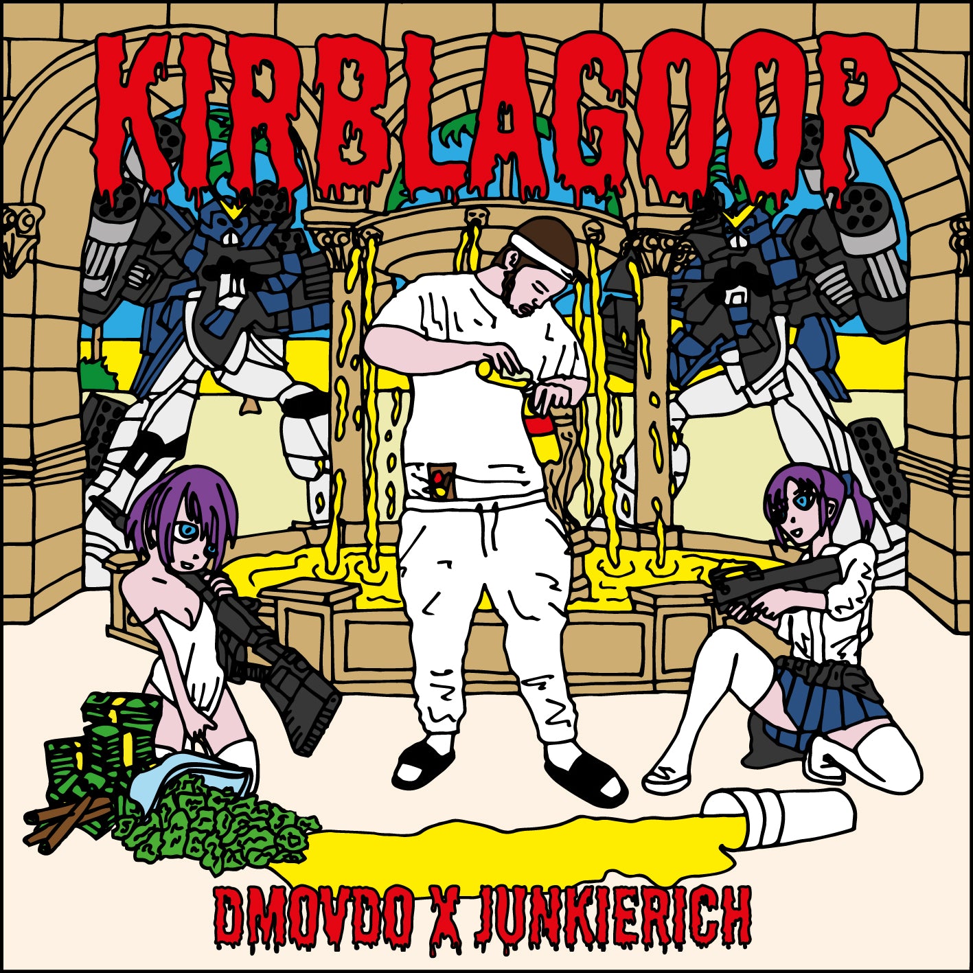 KIRBLAGOOP X JUNKIERICH X DMOVDO - HOODIE BLACK