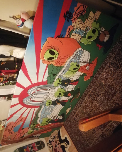 DMOVDO – ALIEN FOUNTAIN TRIPTYCH 3/3 (90 × 120 cm / 35.4 × 47.2 in)