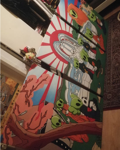 DMOVDO – ALIEN FOUNTAIN TRIPTYCH 1/3 (90 × 120 cm / 35.4 × 47.2 in)