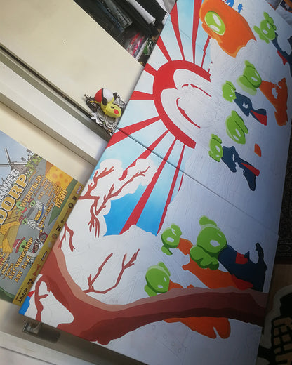 DMOVDO – ALIEN FOUNTAIN TRIPTYCH 1/3 (90 × 120 cm / 35.4 × 47.2 in)