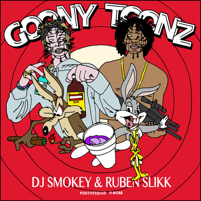 DJ SMOKEY &amp; RUBEN SLIKK - GOONY TOONZ HOODIE BLACK