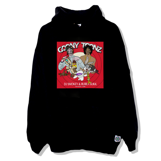 DJ SMOKEY &amp; RUBEN SLIKK - GOONY TOONZ HOODIE BLACK