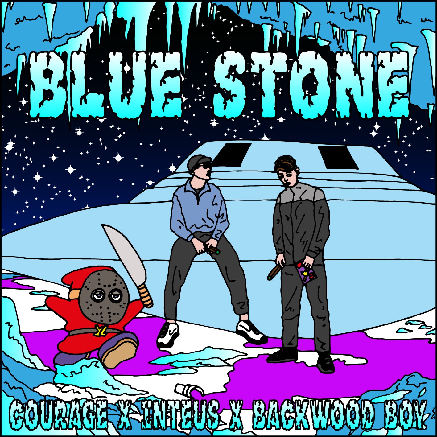 COURAGE X INTEUS X BACKWOOD BOY - BLUE STONE