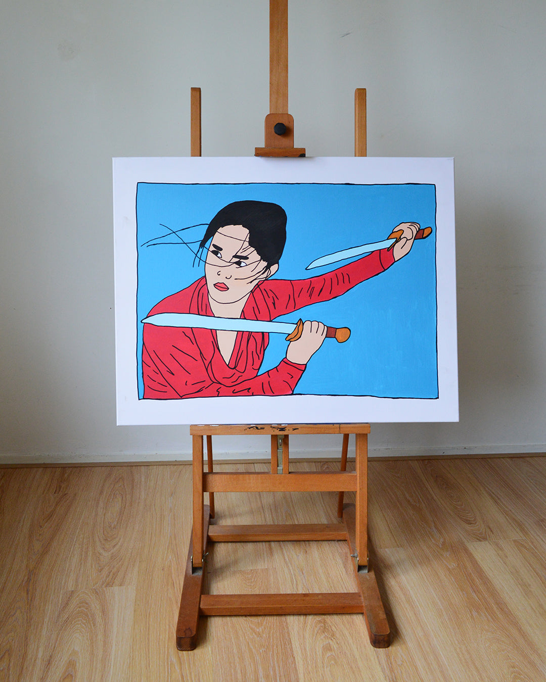 DMOVDO – SAMURAI GIRL (90 × 70 cm / 35.4 x 27.6 in)