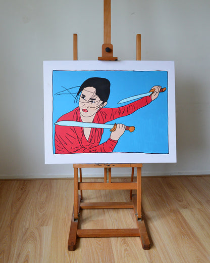 DMOVDO – SAMURAI GIRL (90 × 70 cm / 35.4 x 27.6 in)