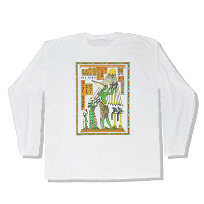 DMOVDO - EGYPT WEED WORSHIPPERS LONGSLEEVE WHITE