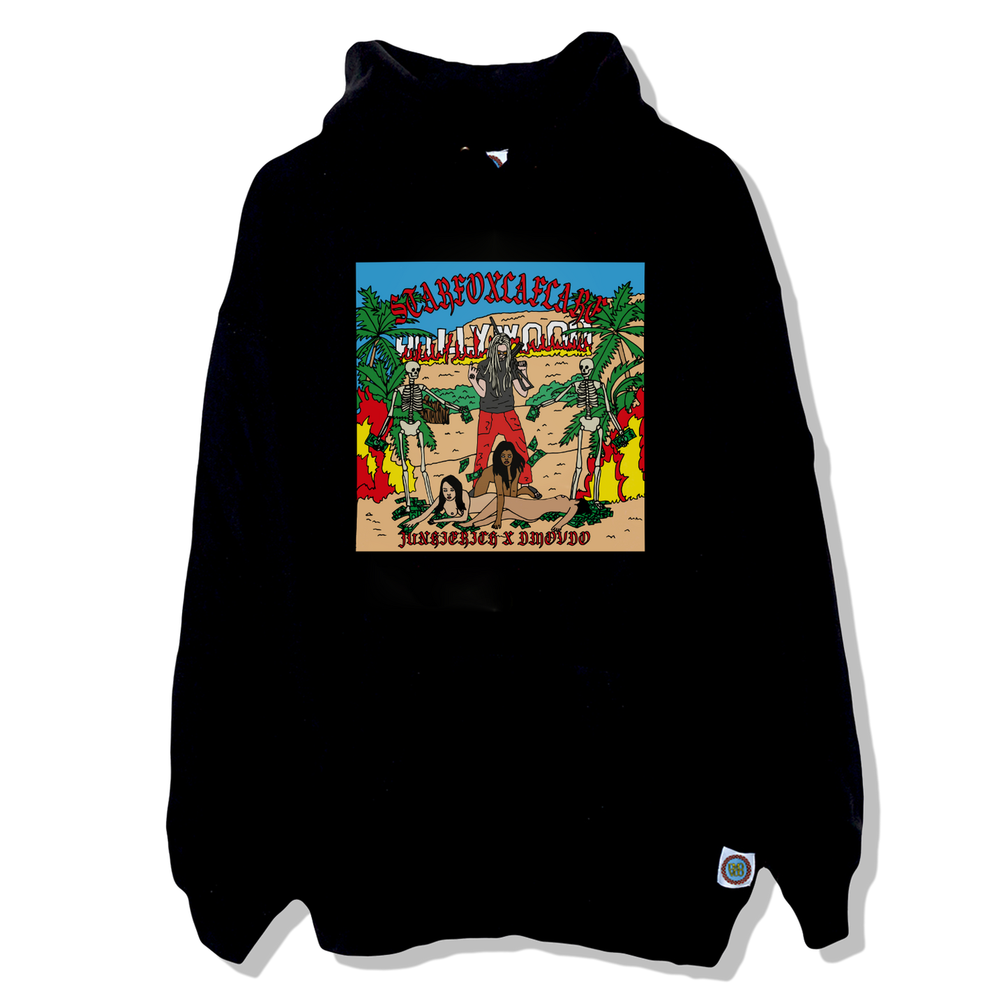STARFOXLAFLARE X JUNKIERICH X DMOVDO - HOODIE BLACK