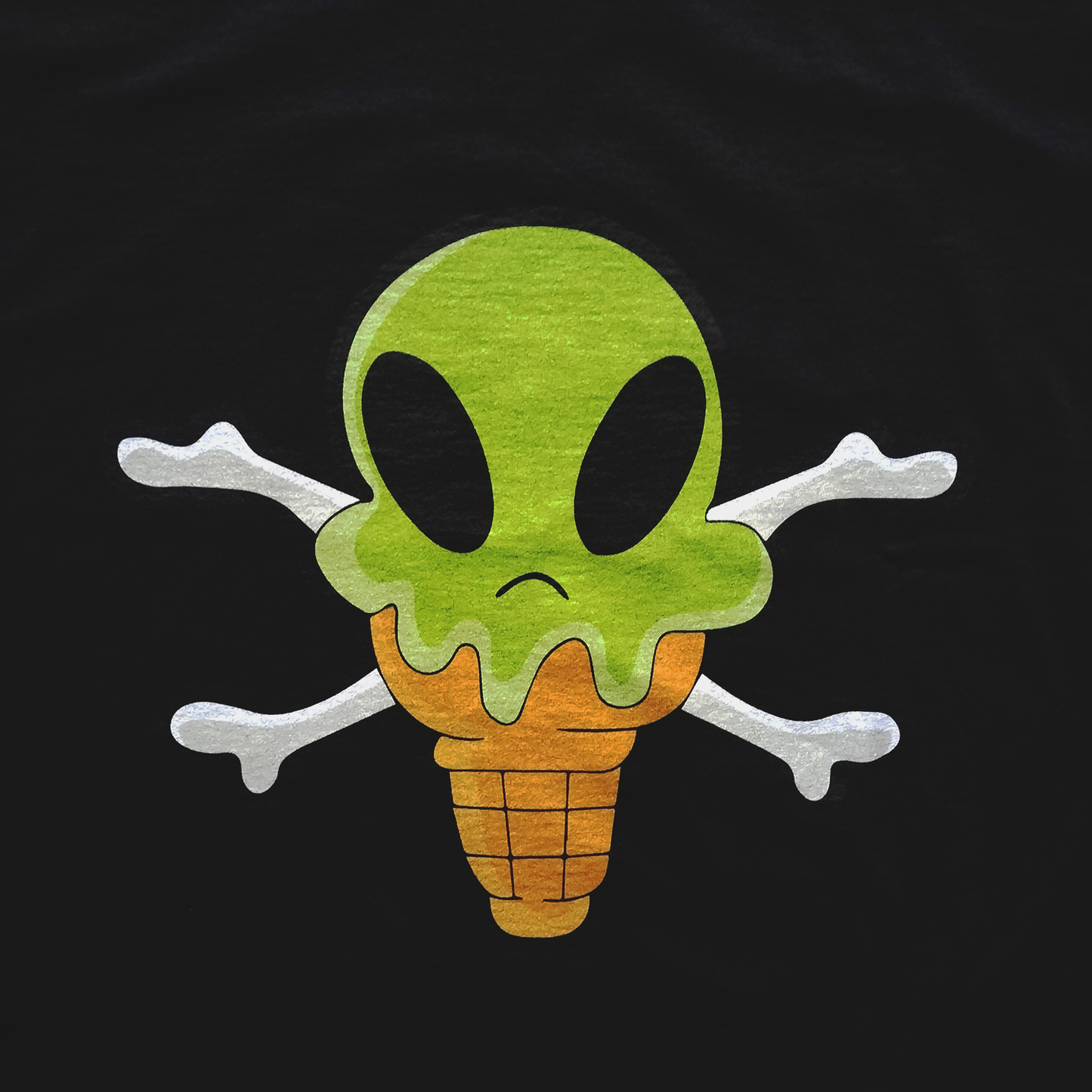 ALIEN CONE T-SHIRT - BLACK