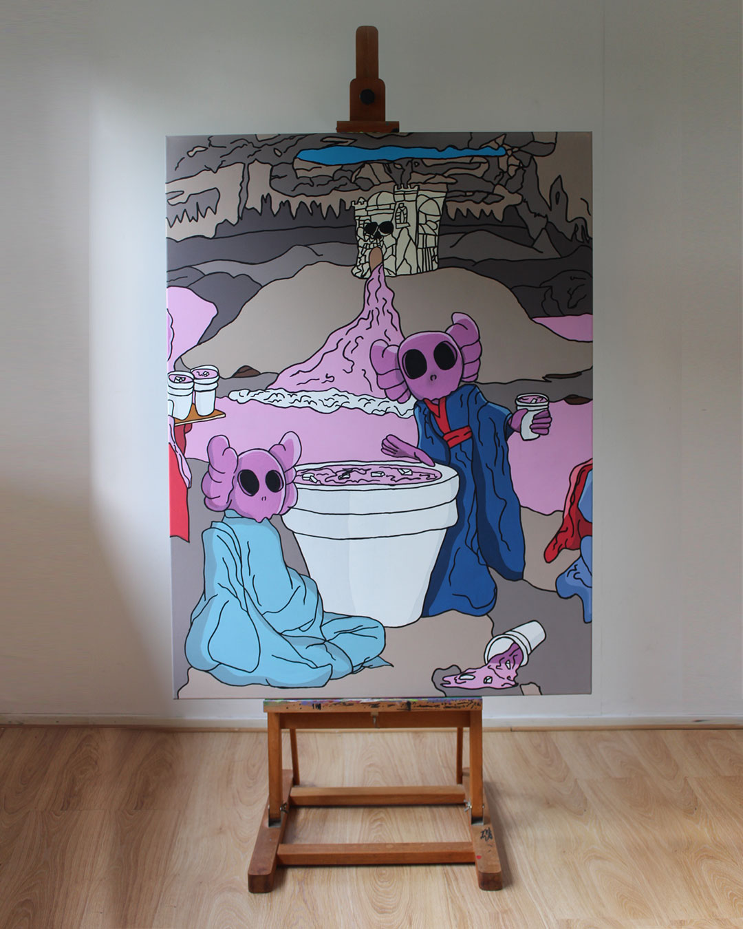 DMOVDO – DEMON CAVE TRIPTYCH 2/3 (90 × 120 cm / 35.4 × 47.2 in)