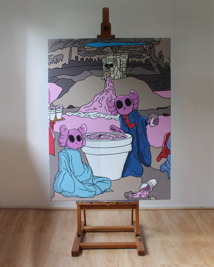 DMOVDO – DEMON CAVE TRIPTYCH 2/3 (90 × 120 cm / 35.4 × 47.2 in)