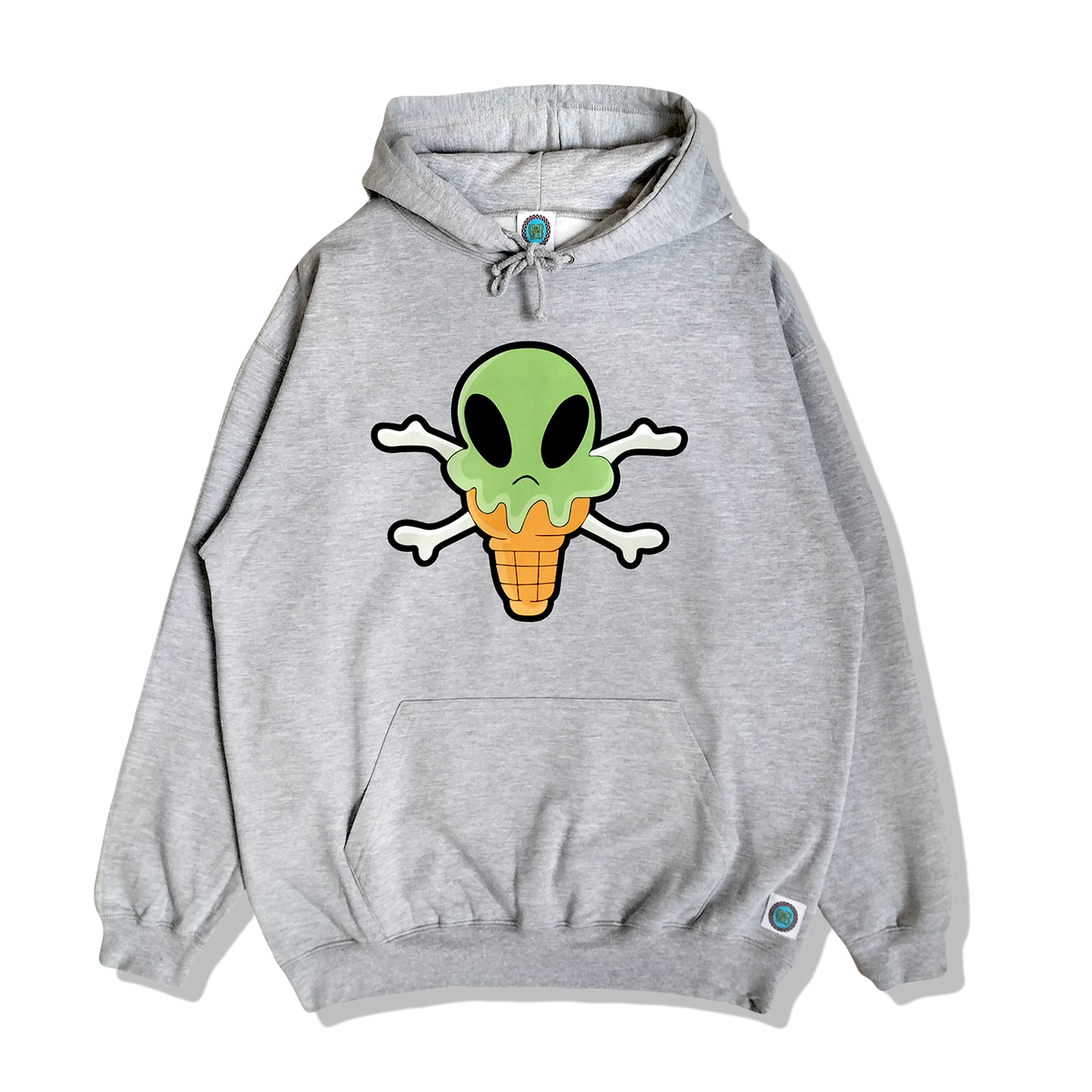 ALIEN CONE HOODIE - HEATHER GREY